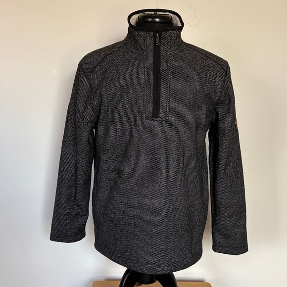 Orvis Other - Orvis Faux Fur Lined Black Quarter-Zip Pullover Size Medium